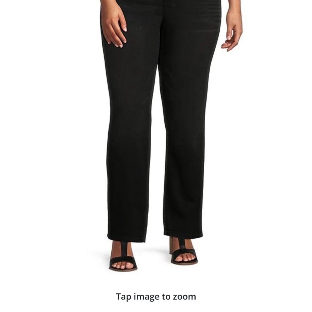 Democracy | 18W | Women's ‘Ab’ Solution Comfort Waist Black Straight Leg Jeans